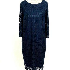 Madison Leigh Women's Dress sz 18W Navy Lace